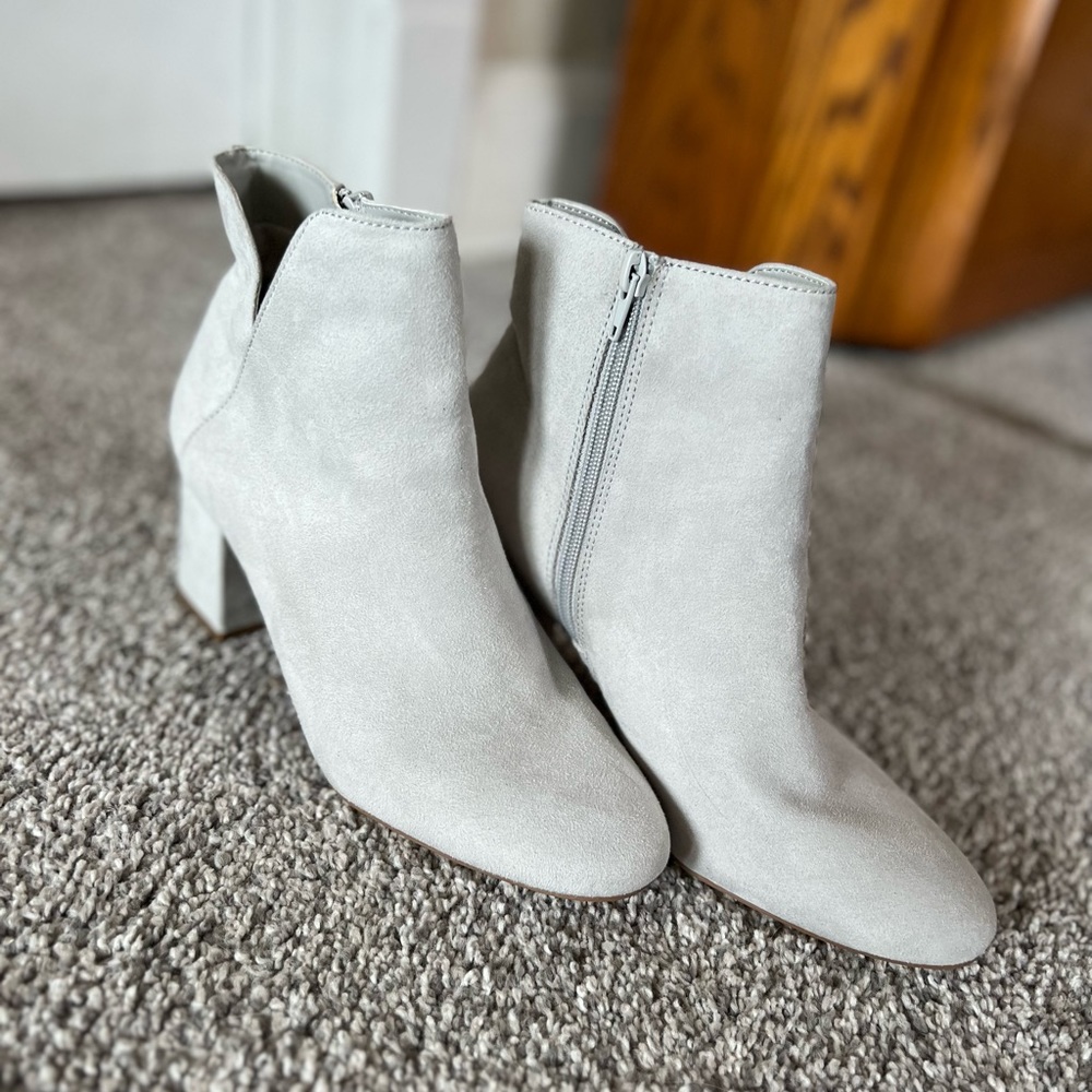 Gray Ankle Boots